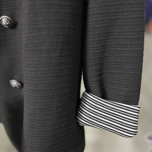 Maurices Black Jacket with Striped Lining